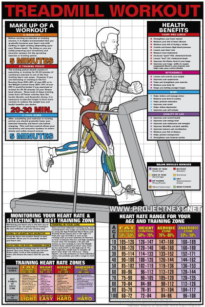 Treadmill Workout - Cardio Fat Burning Sixpack Abs Exercise