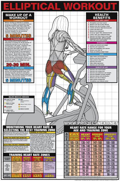 Elliptical Workout - Cardio Fat Burning Sixpack Abs Exercise