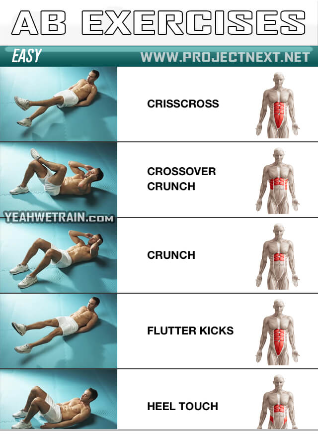 Sixpack Workout EASY Part 1 - Abs Abdominal Crunch Exercise Gym