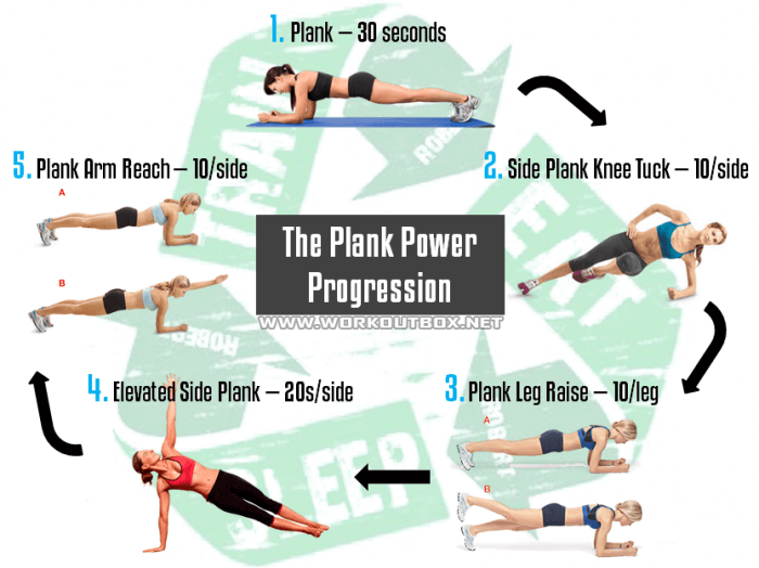 The Plank Power Progression - Healthy Fitness Workout Ab Sixpack