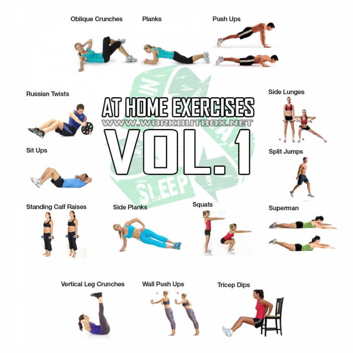 At Home Exercises Vol 1 - Full Body Workout Healthy Fitness Abs