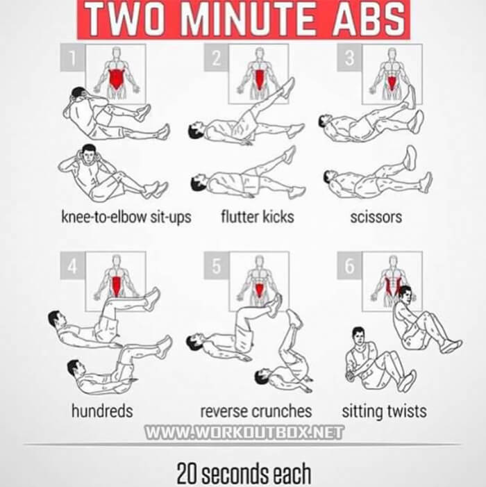 2 Minute Abs Training - Healthy Sixpack Workout Strong Ab Shredd