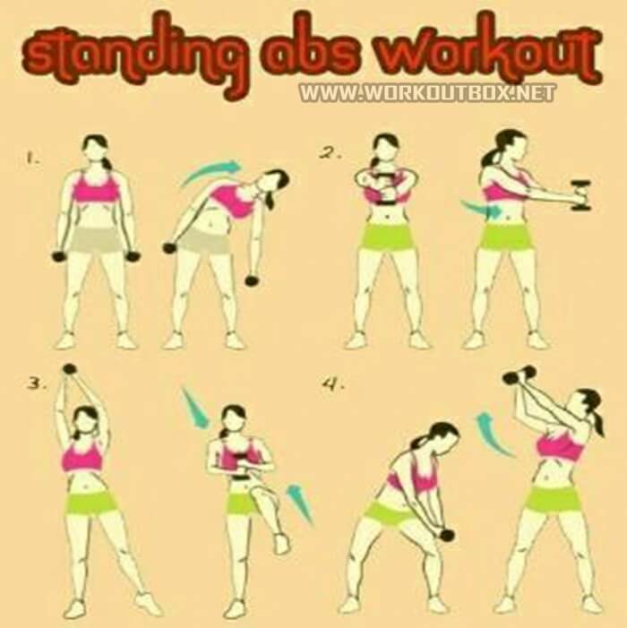 Standing Abs Workout - Healthy Fitness Body Sixpack Training Ab