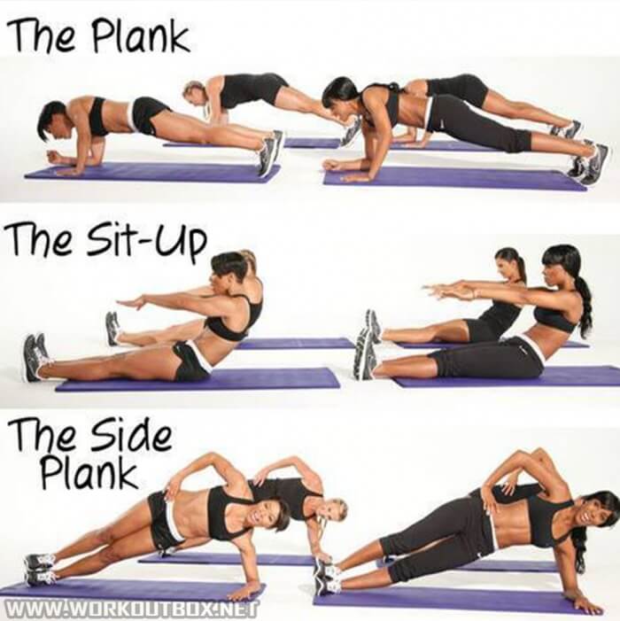 The Plank Tut - Fitness Healthy Tip Sixpack Core Body Side Sit