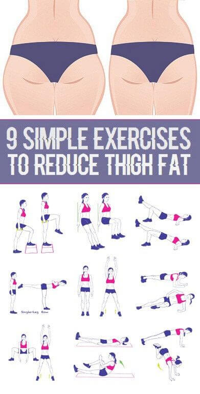 9 Simple Exercises To Reduce Thigh Fat! Healthy Fitness Training