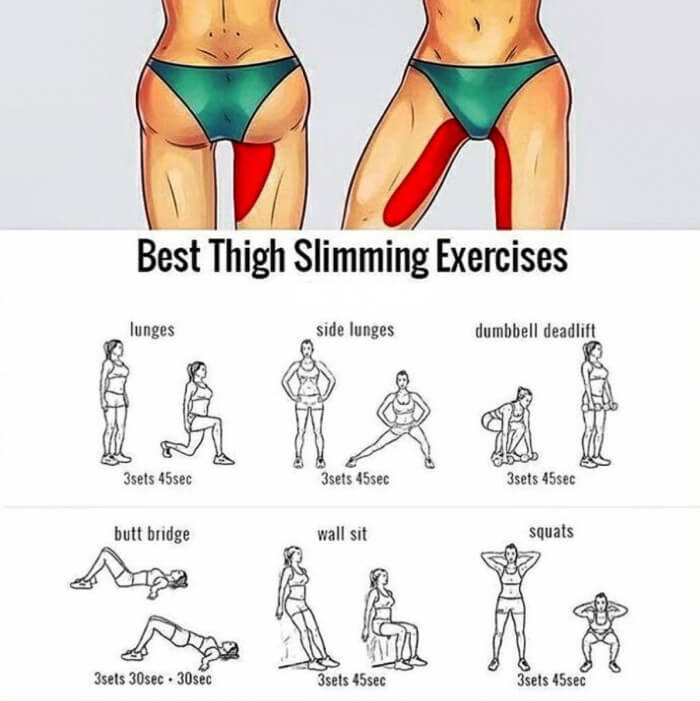 Best Thigh Slimming Exercises Workout Training