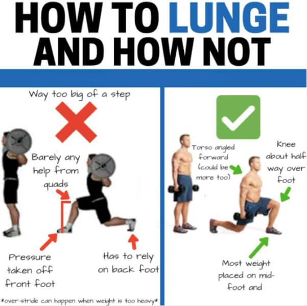 How To Lunge And How Not! Healthy Fitness Training Tips