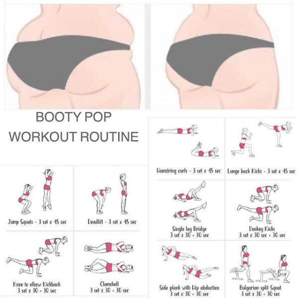 Booty Pop Workout Routine ! Healthy Fitness Training Plan